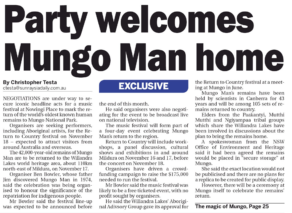 Mungo Man Returns