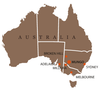 Map to Mungo Lodge